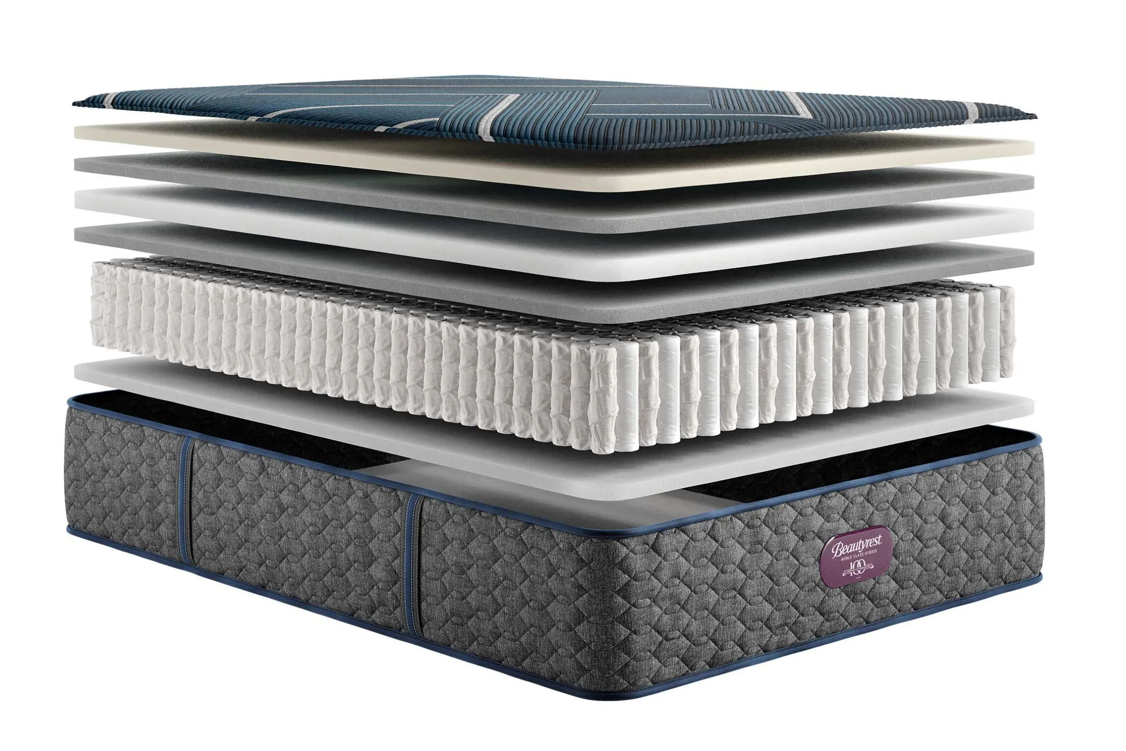 Beautyrest World Class Hybrid Level 4 Hybrid Plush Tight Top Mattress 13.5"