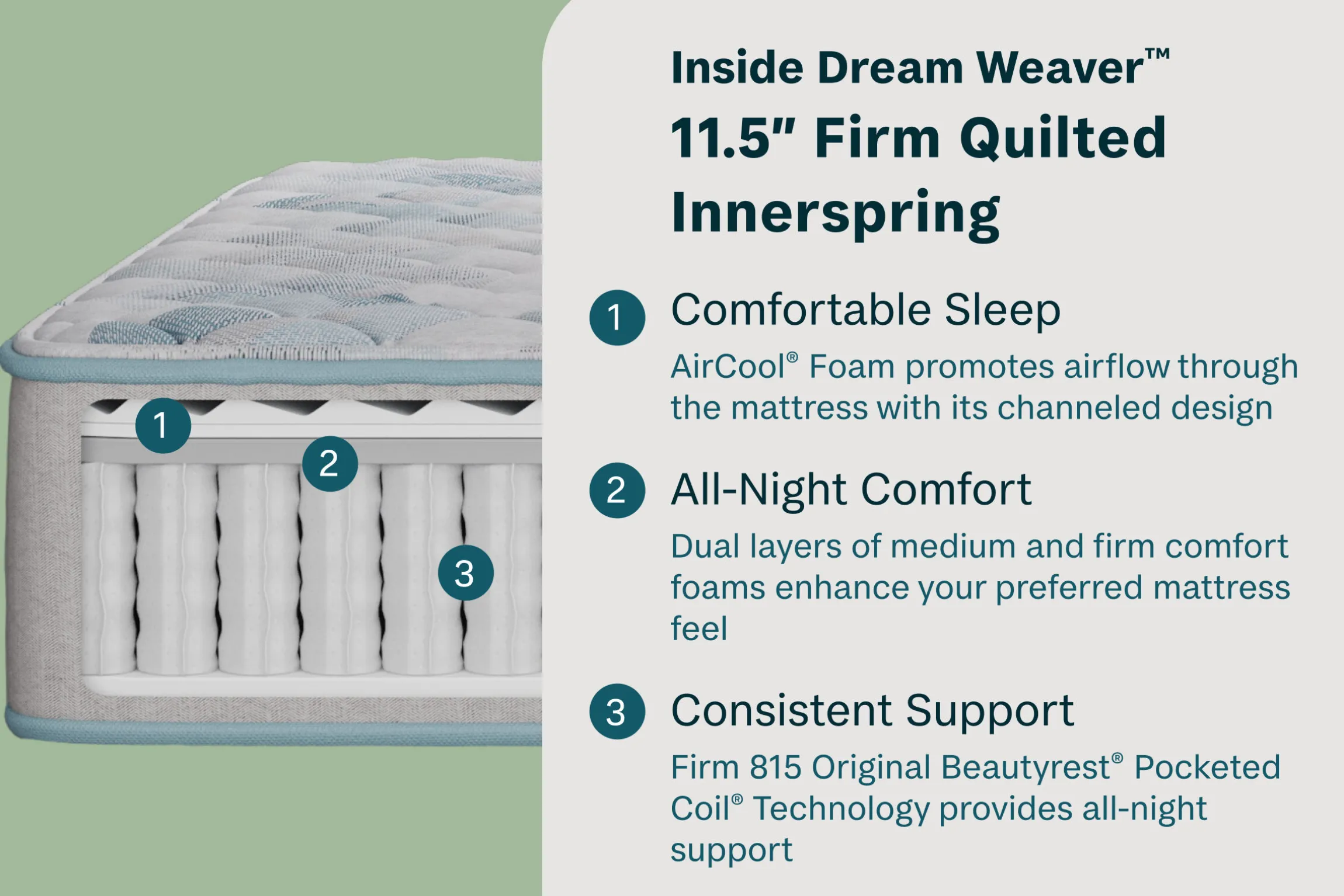 BeautySleep Dream Weaver Firm Tight Top Mattress 11.5"