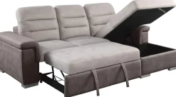 Homelegance Alfio Sectional with pullout bed and hidden storage