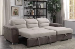 Homelegance Alfio Sectional with pullout bed and hidden storage