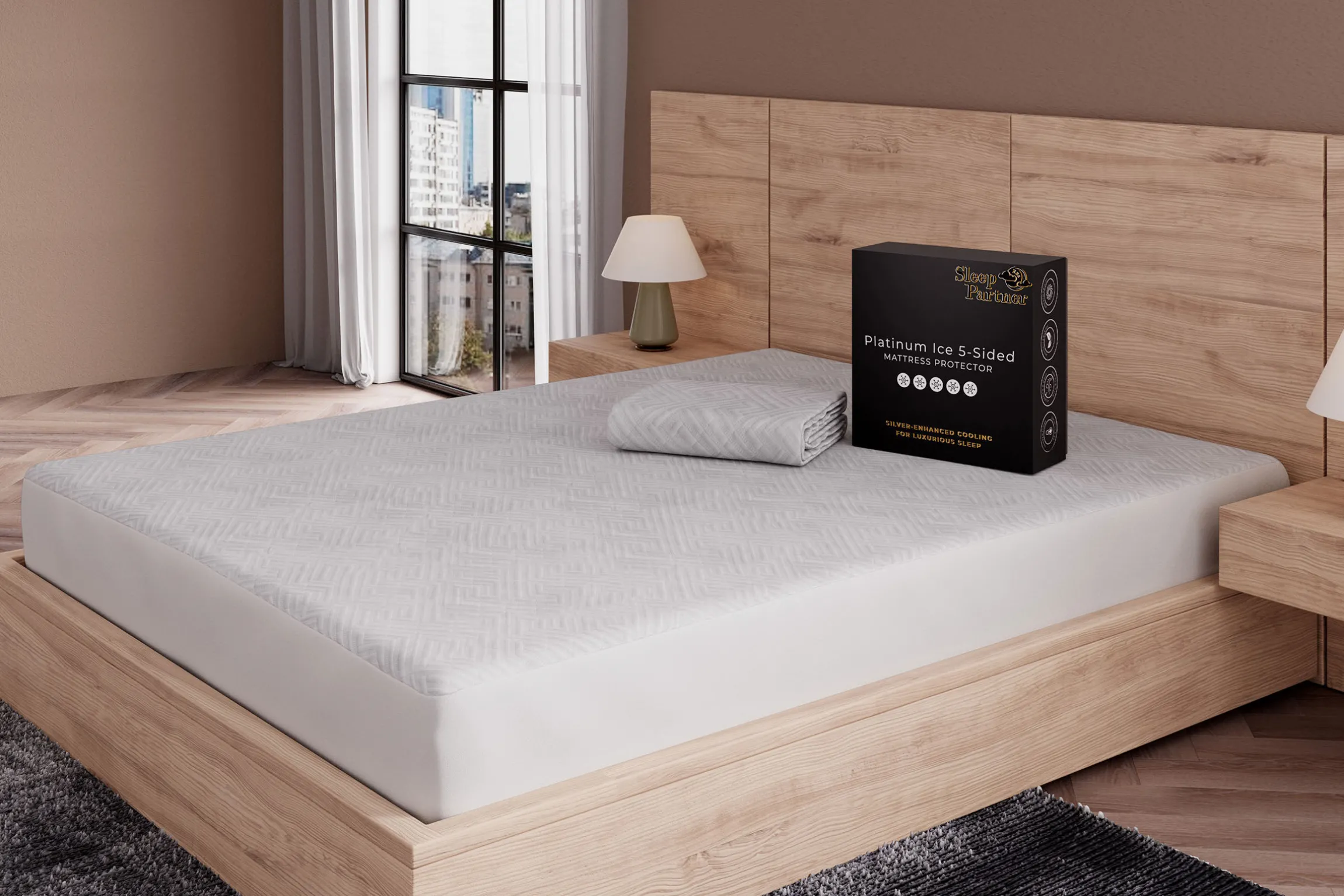 Sleep Partner ZZZ Platinum Ice 5-Sided Mattress Protector